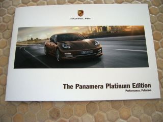 Porsche Panamera 4 Platinum Limited Edition Sales Brochure 2012 - 2013