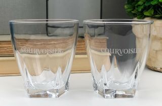 (set Of 2) Courvoisier Cocktail Scotch Whiskey Glasses Drinkware Collectibles