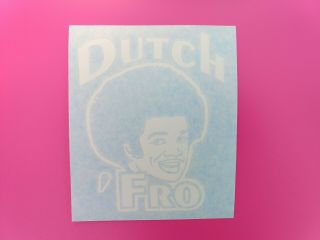 Vintage Rare Dutch Bros Brothers Coffee Dutch Fro Sticker Window 
