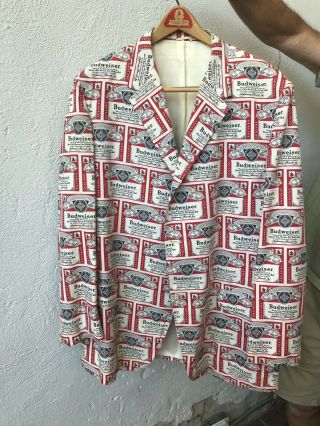 Vintage Budweiser Print Jacket,  Vest,  Shirt