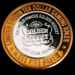 1994 Cc Golden Nugget Casino.  999 Silver Strike $10 Gambling Hall Token ^gnc9416