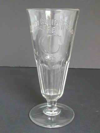 Antique John Gund Brewing Co,  Beer Glass Lacrosse Wisconsin C.  1900