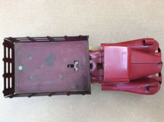 Vtg Marx or Wyandotte or Girard Pressed Steel Truck and Stake Trailer Toy Truck 7