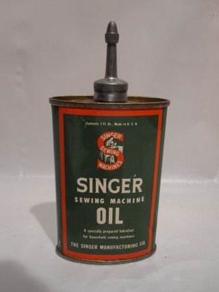 Vintage Singer Sewing Machine Oil Can W/lead Spout