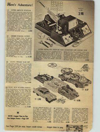 1957 Paper Ad Toy Panama Canal Satellite Launcher Truck Station Rin Tin Tin