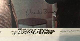 Anthony Perkins And Charles Bronson Signed Photo Actors “Death Wish” “Psycho” 4