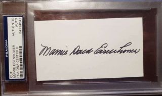 Mamie Eisenhower Psa Dna Hand Signed Index Card Authentic Autograph