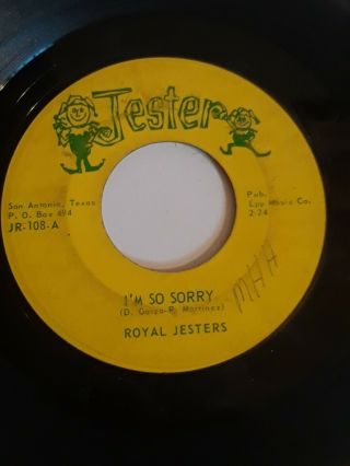 ROYAL JESTERS 45 I ' m So Sorry Take Me for A Little While San Antonio Chicano 2