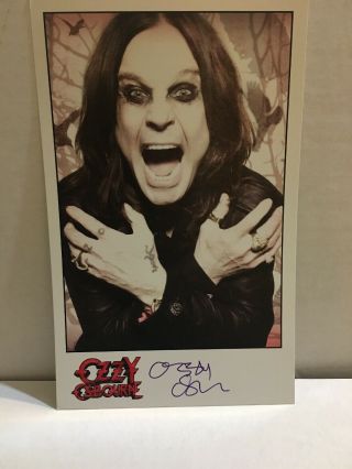 Ozzy Osbourne Signed Photo Black Sabbath “crazy Train” Singer