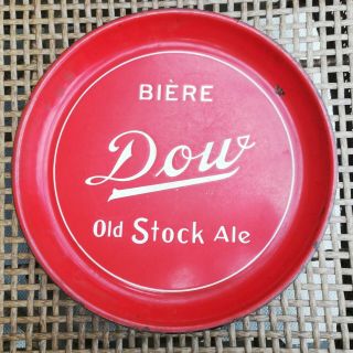 Antique Dow Old Stock Ale 13 Inch Diameter Porcelain Beer Tray