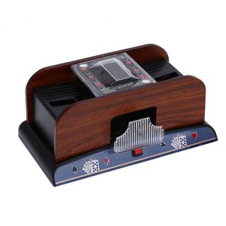 Wooden Card Shuffler 1 - 2 Decks Shuffling Machine Playing Cards Poker Shuffler Fa