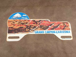 Old Grand Canyon Of Arizona Souvenir Advertising License Plate Topper