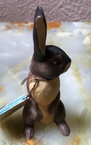 Royal Orleans Watership Down BLACKBERRY Rabbit Figurine 1982 W/ Tag Hard 2 Find 6