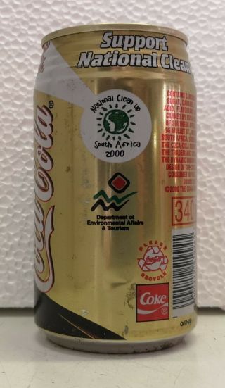 Coca Cola Cans: 2000 South Africa: National Cleanup (gold Can)