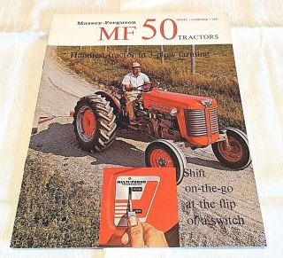 1963 Massey Ferguson Mf50 Tractor Sales Brochure