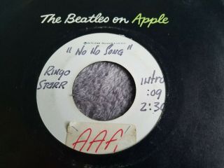 The Beatles Ringo Starr Apple Test Press Promo 45 Record No No Song,  1975