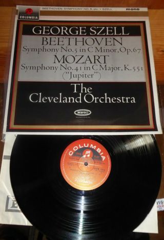 George Szell Beethoven Symphony 5 & Mozart 41 Columbia 33cx1912 (sax2552 Mono)