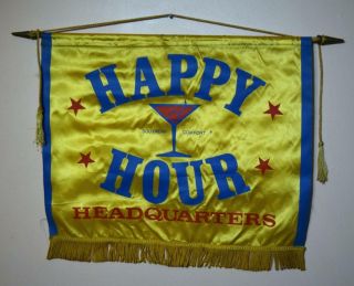 Vintage Southern Comfort Happy Hour Headquarters Flag/banner Mancave/bar