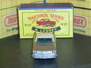 Matchbox Lesney Cadillac 60 Spec 27 c5 lilac pink grn win SPW SC9 VNM craft box 5