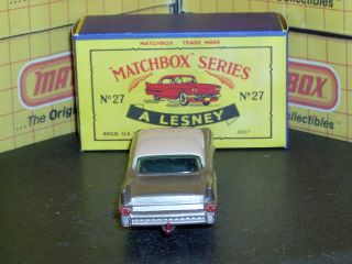 Matchbox Lesney Cadillac 60 Spec 27 c5 lilac pink grn win SPW SC9 VNM craft box 6