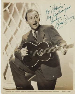 Oscar Winner Actor & Popular Singer Bing Crosby.  Autographed Studio Photo.