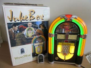 Wurlitzer Bubbler Jukebox Wr18 Fm/cd Compact Disc Player Radio With Remote
