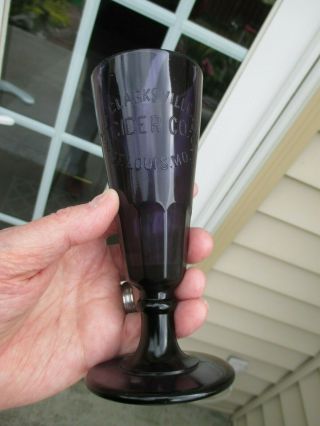 Deep Purple Clarksville Cider Co.  St Louis,  Mo.  Beaded Embossing 6 3/8 " Tall Old