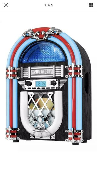 Victrola Nostalgicwood Home Audio Countertop Jukebox With Built - In Bluetooth And