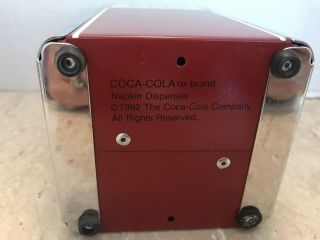 Coca Cola Have A Coke Napkin Holder Dispenser Metal Chrome 1992 W Napkins 5