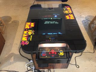 Bally Midway Ms.  Pac Man Cocktail Table Arcade Game With 2 Stools 2