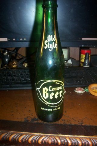 Rare Old Style Lemon Beer B & B Bottling Clinton Iowa Acl Bottle
