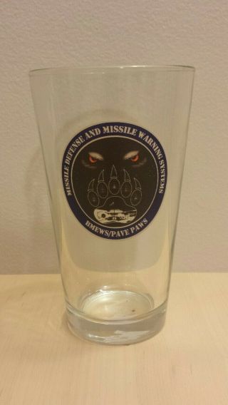 Bmews Pave Paws Pint Glass Military Ma Missle Defense Cape Cod