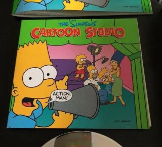 Vintage The Simpsons Cartoon Studio CD Rom (PC,  1996) - RARE 4