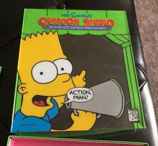 Vintage The Simpsons Cartoon Studio CD Rom (PC,  1996) - RARE 8