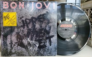 Bon Jovi - Slippery When Wet Mercury Lp Vg,  Rock Shrink Hype Translucent Vinyl