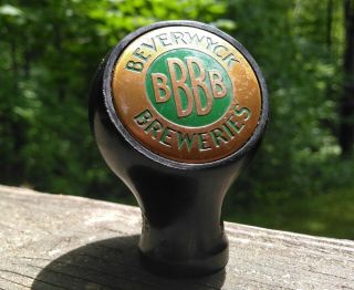 1930’s Bakelite BBBB Beverwyck Breweries Albany,  NY Beer Ball Knob Tap Handle 2