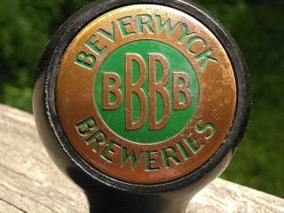 1930’s Bakelite BBBB Beverwyck Breweries Albany,  NY Beer Ball Knob Tap Handle 3
