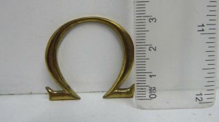 VINTAGE JEWELLERY WATCH SHOP SIGN DISPLAY STORE COUNTER OMEGA BRASS SYMBOL 3