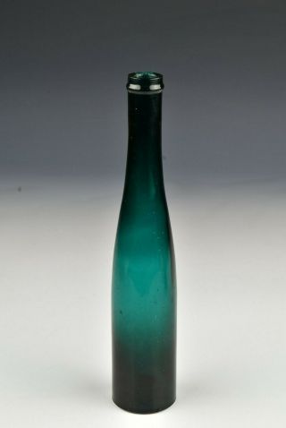 Superior Bay Rum Teal Blue Hair Tonic Bottle Possibly Boston Sandwich Glass Co