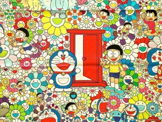 Takashi Murakami Big Fabric Cloth For The Doraemon