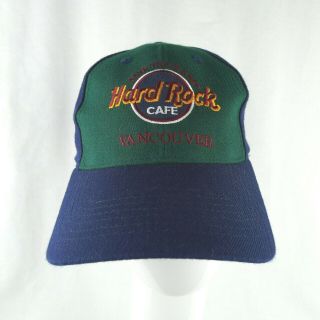 Hard Rock Cafe Vancouver Snap - Back Hat Vintage 1990s Color Block Closed Location