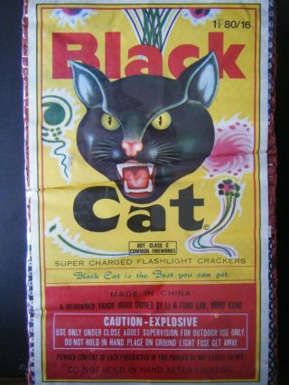 Black Cat Brand Dot Class 6 80 X 16 Firecracker Brick & Pack Label