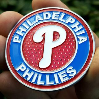 Premium Mlb Philadelphia Phillies Poker Card Guard Protector Golf Marker Coin