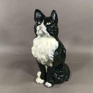 Hand Painted Padre Pottery Cat Figurine From 