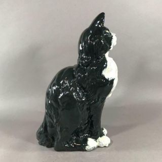 Hand Painted PADRE POTTERY Cat Figurine from ' California Regal ' Line,  c.  1940 ' s 4
