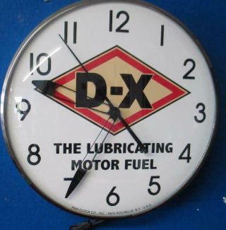 Awesome Pam Style Lighted Advertising Clock D - X The Lubricationg Motor Fuel