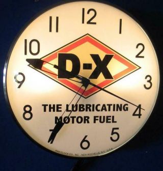 Awesome Pam Style Lighted Advertising Clock D - X THE LUBRICATIONG MOTOR FUEl 2
