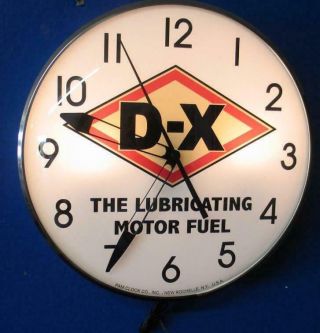 Awesome Pam Style Lighted Advertising Clock D - X THE LUBRICATIONG MOTOR FUEl 3