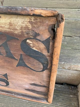 Antique Wooden Store Advertising Sign circa 1900 