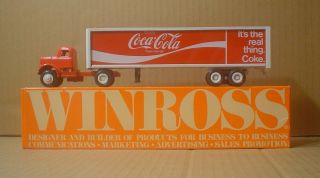 Coca Cola Die Cast Tractor Trailer Truck White Rear Doors Winross